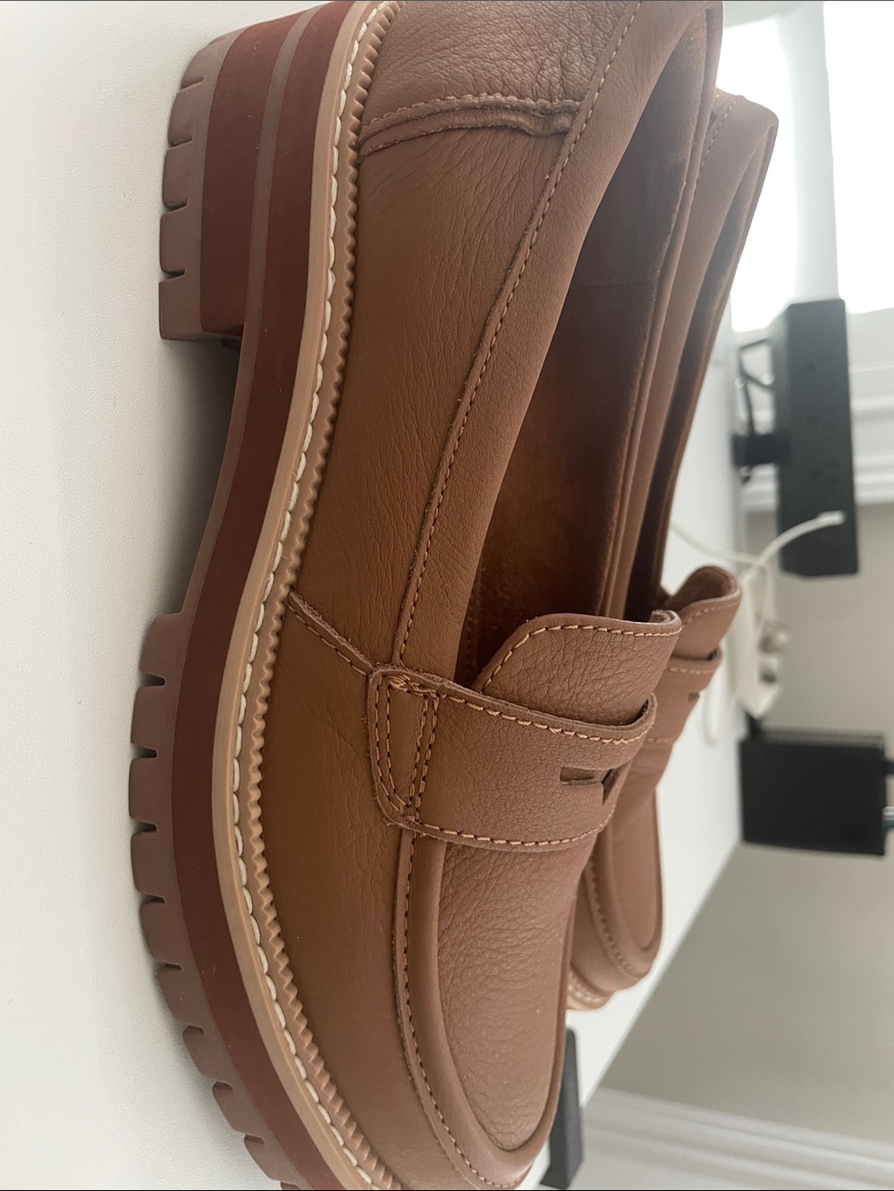 Toms Women’s Tan Leather Penny Loafers - Picture 7 of 11